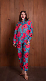 Garden Of Dreams Co-ord Set - Blue/Pink